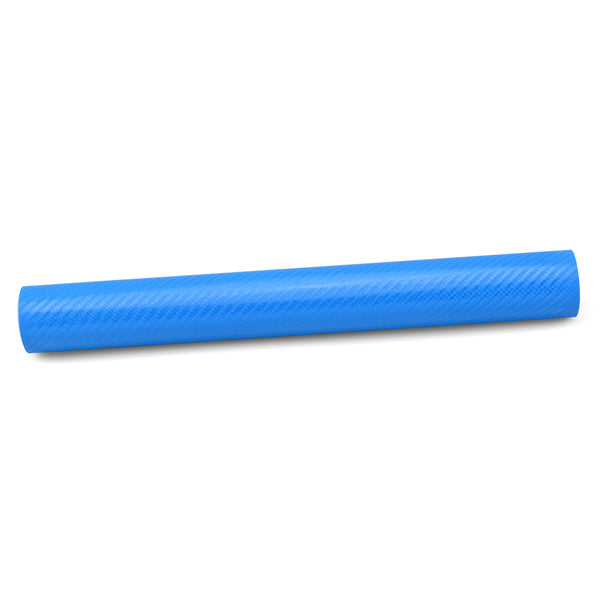 4D Carbon Fiber Textured Light Blue Semi Gloss VInyl Wrap