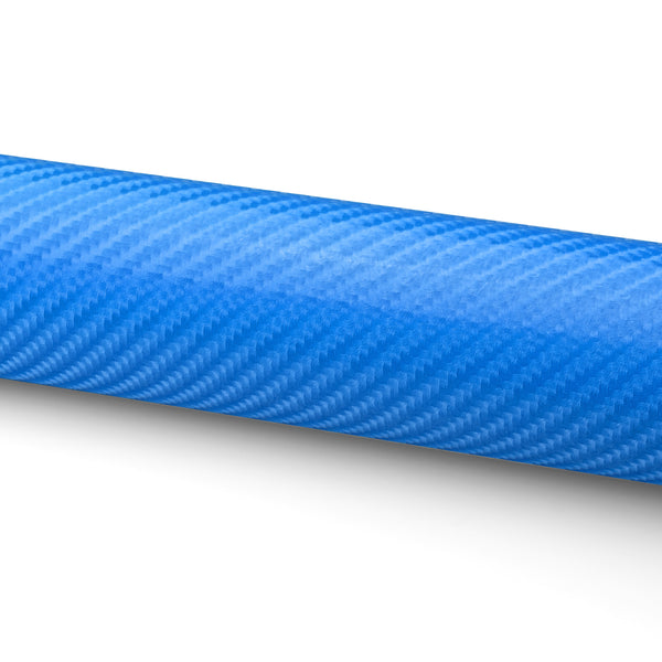4D Carbon Fiber Textured Light Blue Semi Gloss VInyl Wrap