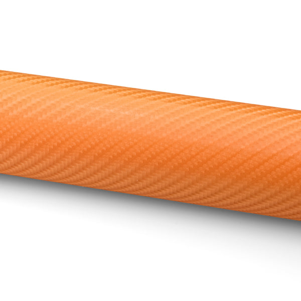 4D Carbon Fiber Textured Orange Semi Gloss VInyl Wrap