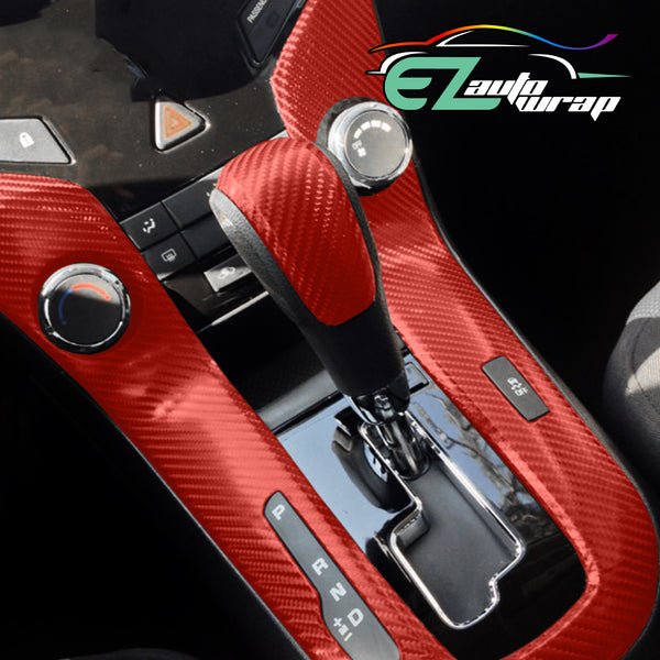 4D Carbon Fiber Textured Red Semi Gloss VInyl Wrap