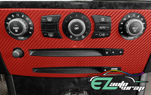 4D Carbon Fiber Textured Red Semi Gloss VInyl Wrap