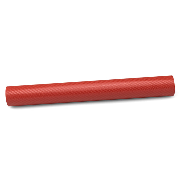 4D Carbon Fiber Textured Red Semi Gloss VInyl Wrap