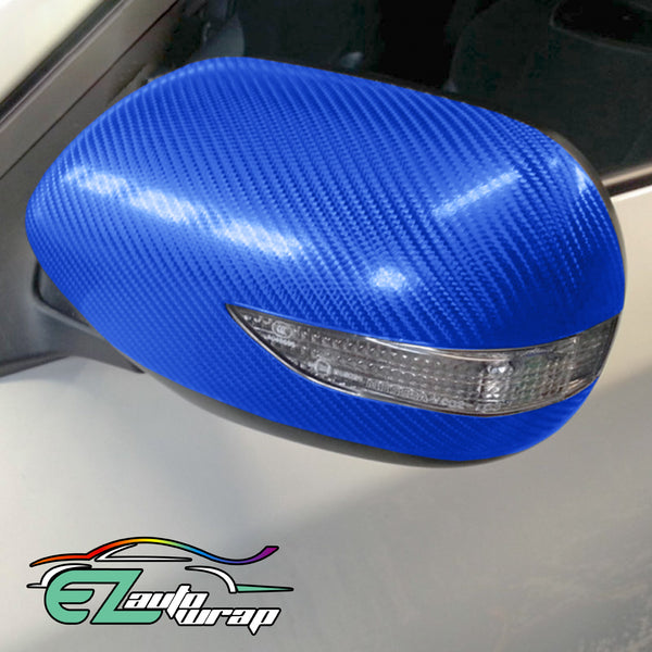 4D Carbon Fiber Textured Sky Blue Semi Gloss VInyl Wrap