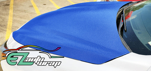 4D Carbon Fiber Textured Sky Blue Semi Gloss VInyl Wrap