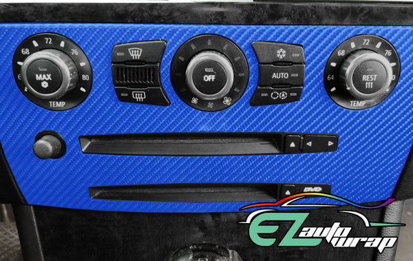 4D Carbon Fiber Textured Sky Blue Semi Gloss VInyl Wrap