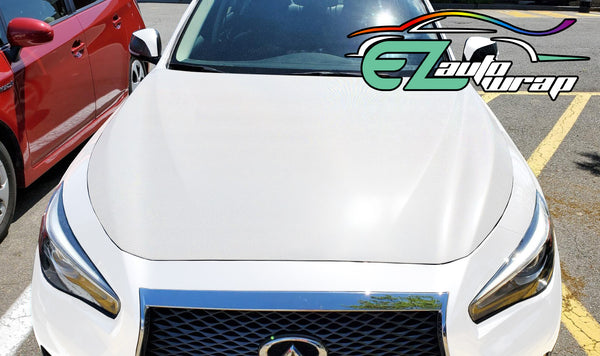4D Carbon Fiber Textured White Semi Gloss VInyl Wrap