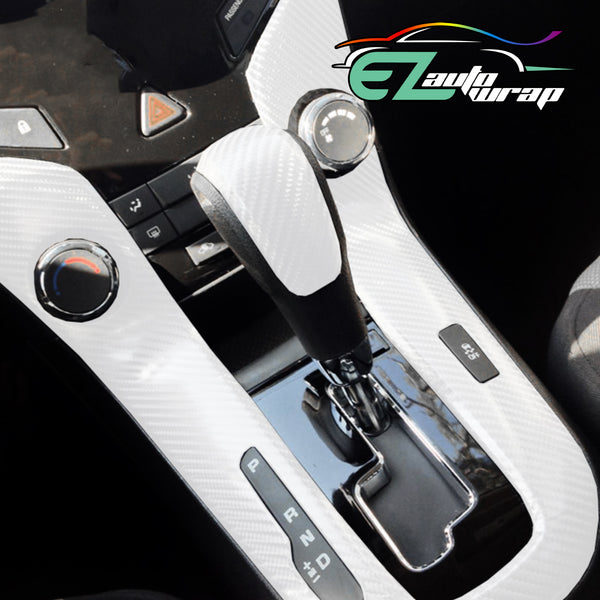4D Carbon Fiber Textured White Semi Gloss VInyl Wrap