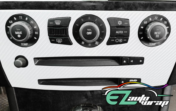 4D Carbon Fiber Textured White Semi Gloss VInyl Wrap
