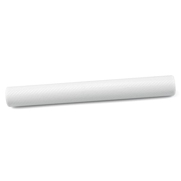 4D Carbon Fiber Textured White Semi Gloss VInyl Wrap