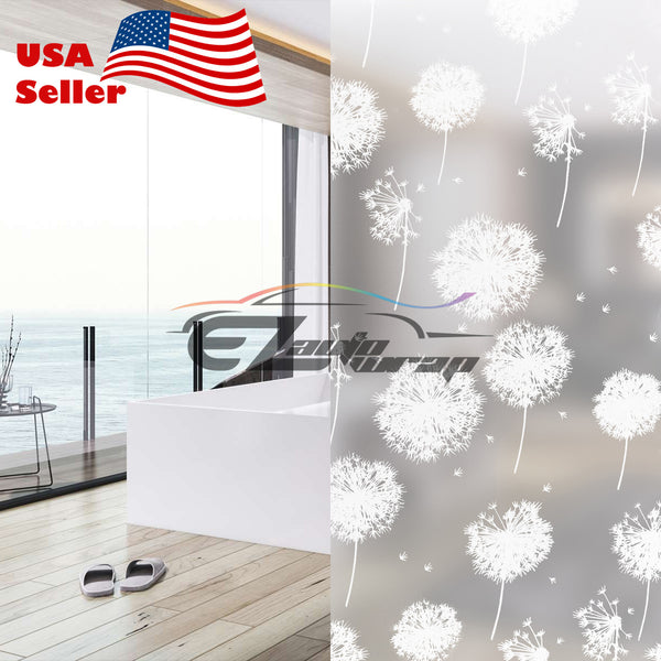 Frosted Dandelion Glass Window Film 5019
