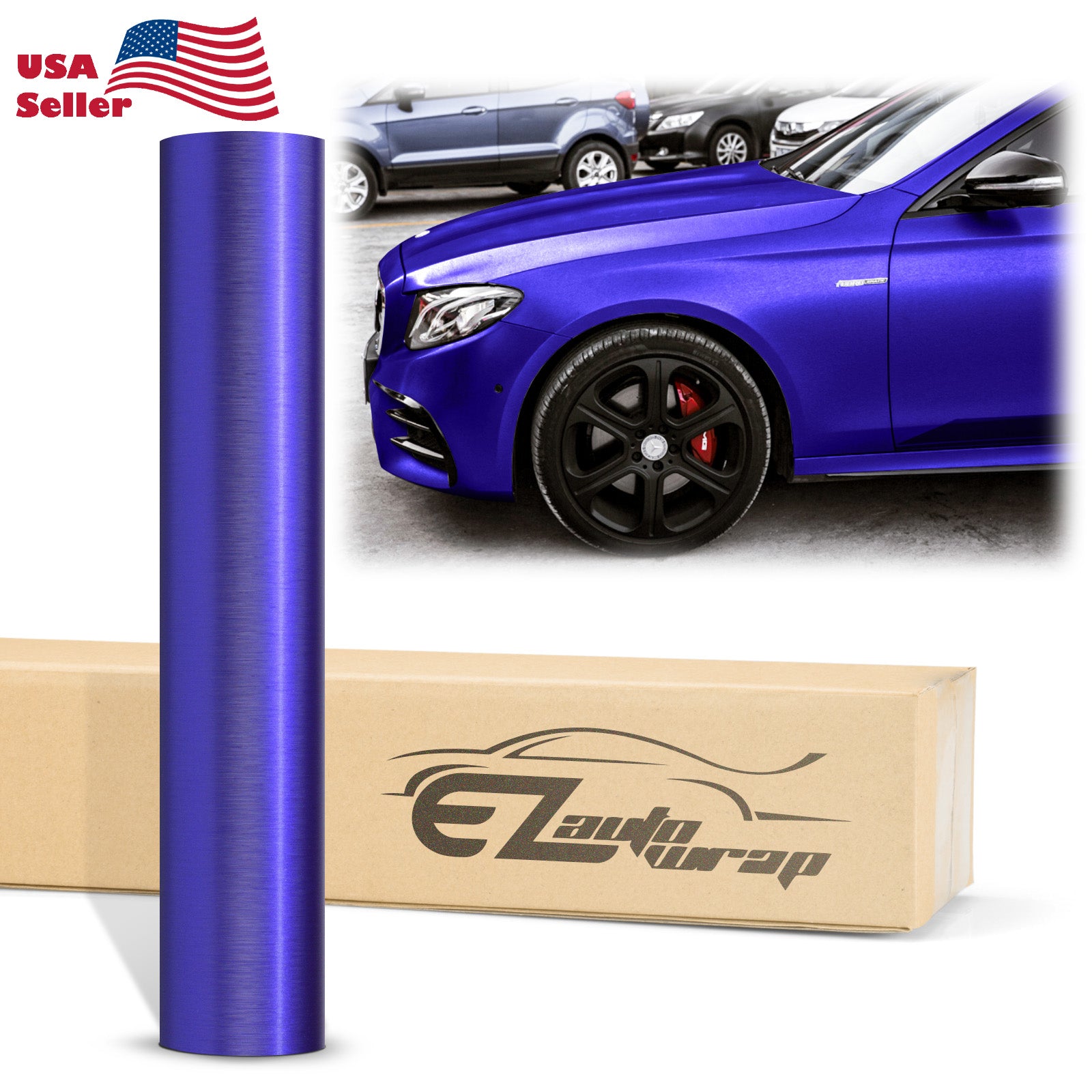 Brushed Aluminum Royal Purple Vinyl Wrap