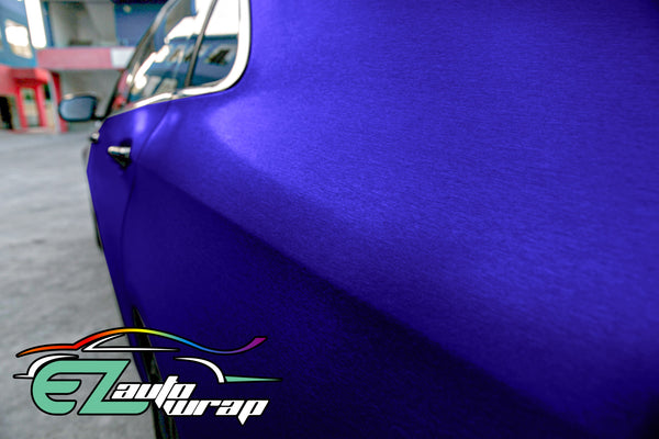 Brushed Aluminum Royal Purple Vinyl Wrap