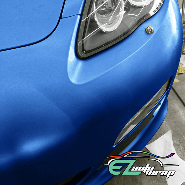 Brushed Aluminum Light Blue Vinyl Wrap