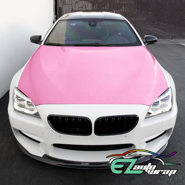 5D Carbon Fiber Pink High Gloss Realistic Vinyl Wrap