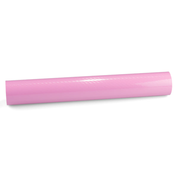 5D Carbon Fiber Pink High Gloss Realistic Vinyl Wrap