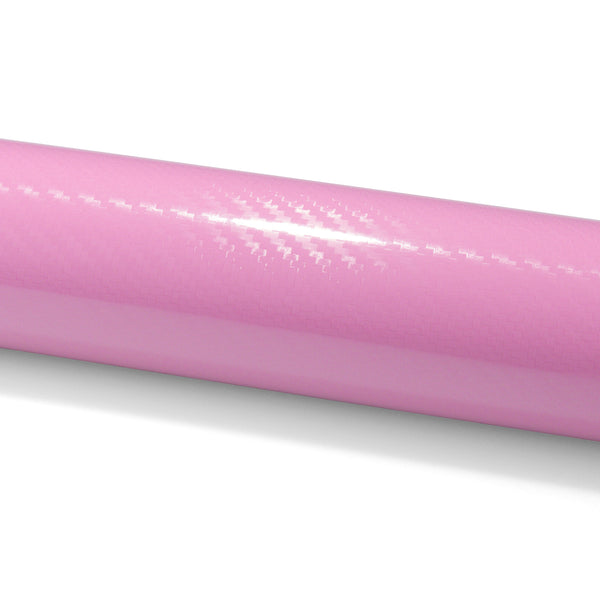 5D Carbon Fiber Pink High Gloss Realistic Vinyl Wrap