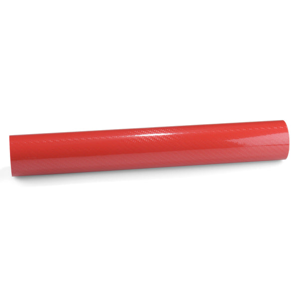 5D Carbon Fiber Red High Gloss Realistic Vinyl Wrap