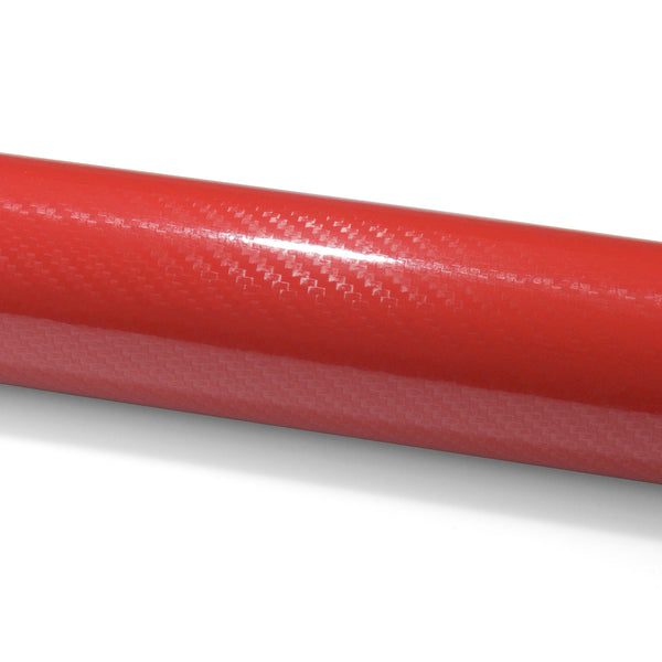 5D Carbon Fiber Red High Gloss Realistic Vinyl Wrap
