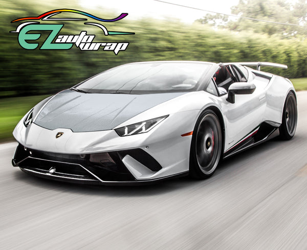 5D Carbon Fiber Silver High Gloss Realistic Vinyl Wrap