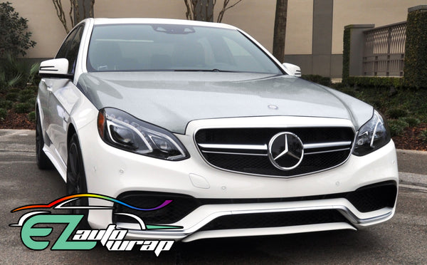 5D Carbon Fiber Silver High Gloss Realistic Vinyl Wrap