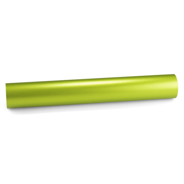 Satin Chrome Lime Green Vinyl