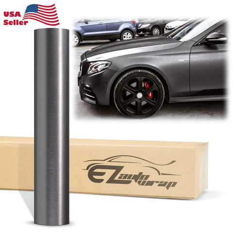Brushed Aluminum Steel Gunmetal Gray Vinyl Wrap