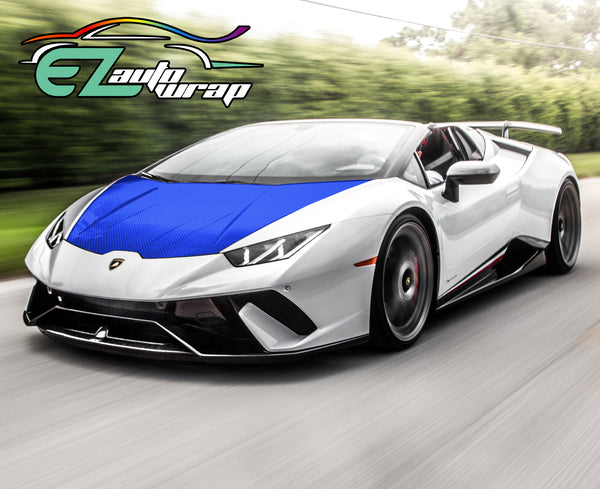 7D Carbon Fiber Intense Blue High Gloss Vinyl Wrap