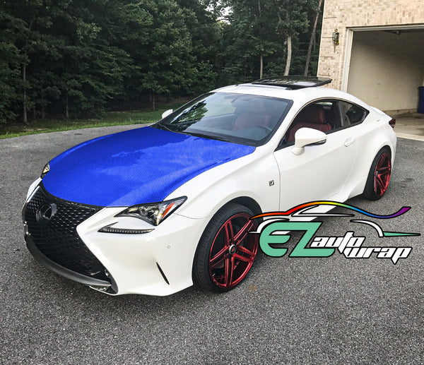 7D Carbon Fiber Intense Blue High Gloss Vinyl Wrap