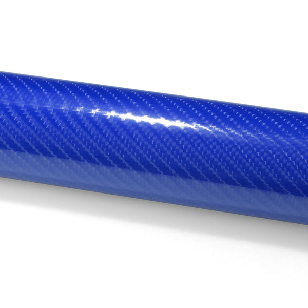 7D Carbon Fiber Intense Blue High Gloss Vinyl Wrap