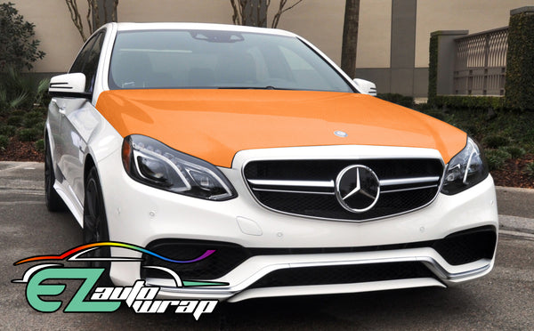 7D Carbon Fiber Orange High Gloss Vinyl Wrap