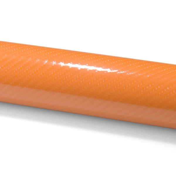 7D Carbon Fiber Orange High Gloss Vinyl Wrap