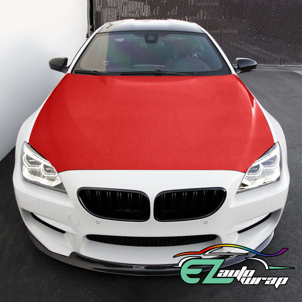 7D Carbon Fiber Red High Gloss Vinyl Wrap