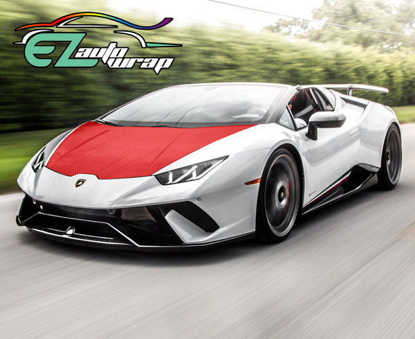 7D Carbon Fiber Red High Gloss Vinyl Wrap