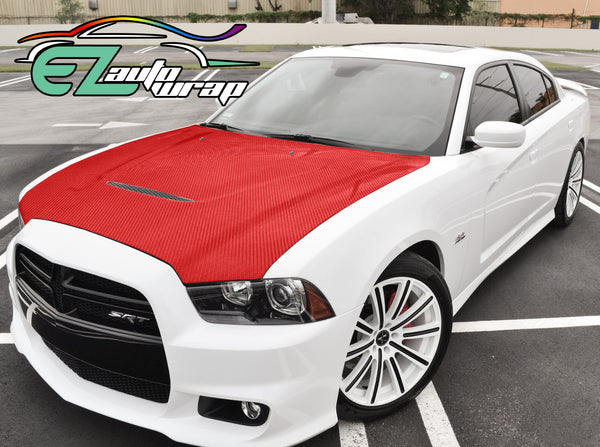 7D Carbon Fiber Red High Gloss Vinyl Wrap