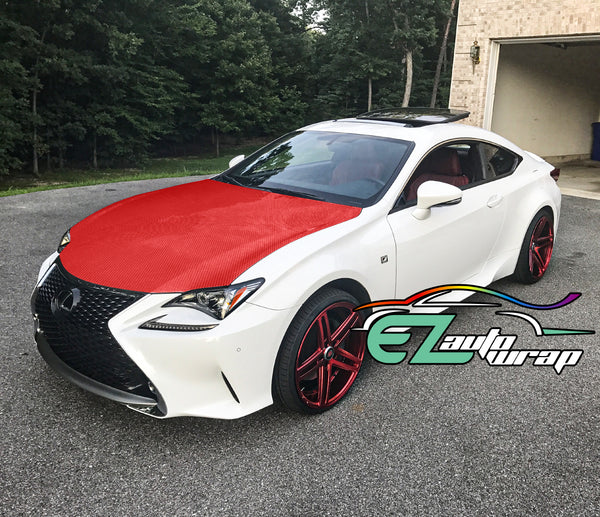 7D Carbon Fiber Red High Gloss Vinyl Wrap