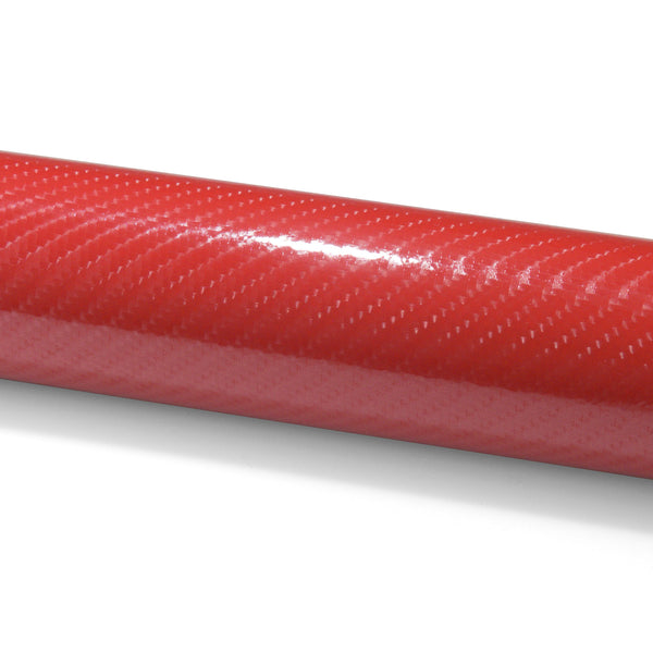 7D Carbon Fiber Red High Gloss Vinyl Wrap