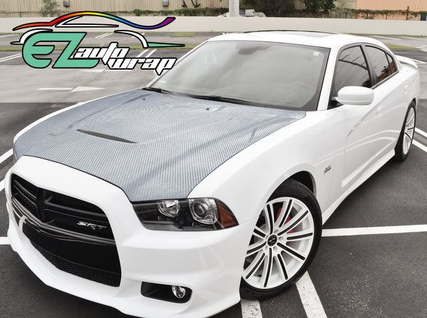 7D Carbon Fiber Silver High Gloss Vinyl Wrap