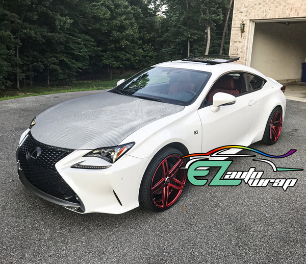 7D Carbon Fiber Silver High Gloss Vinyl Wrap