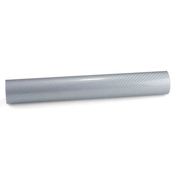 7D Carbon Fiber Silver High Gloss Vinyl Wrap