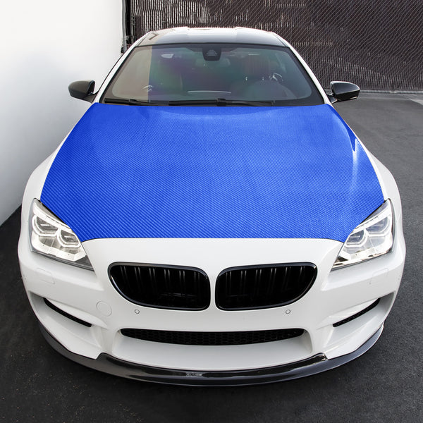 7D Carbon Fiber Sky Blue High Gloss Vinyl Wrap