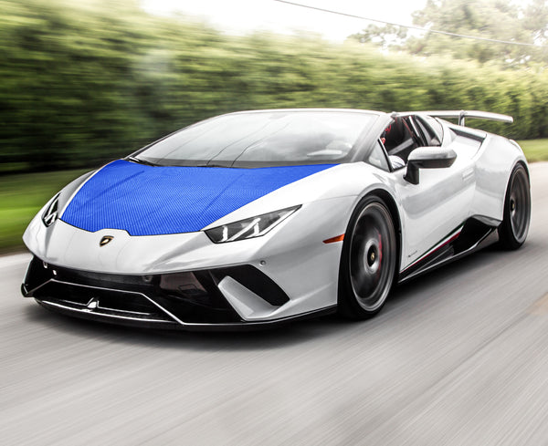 7D Carbon Fiber Sky Blue High Gloss Vinyl Wrap