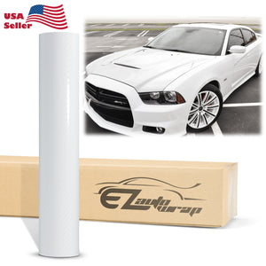 7D Carbon Fiber White High Gloss Vinyl Wrap