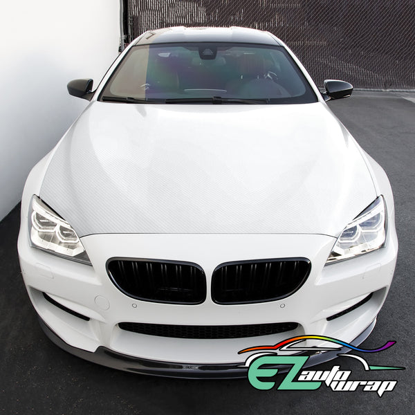 7D Carbon Fiber White High Gloss Vinyl Wrap