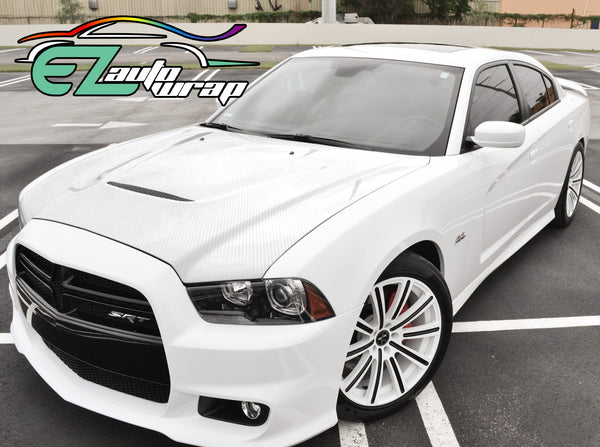 7D Carbon Fiber White High Gloss Vinyl Wrap