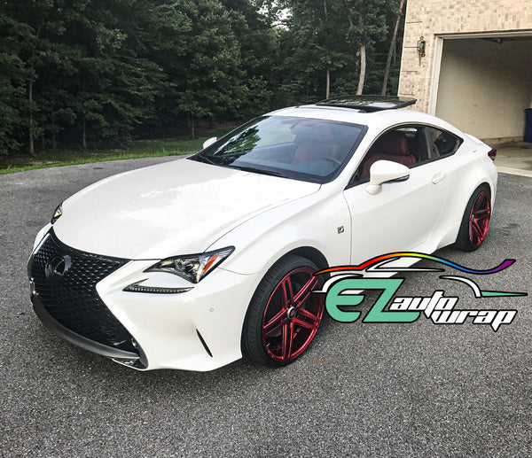 7D Carbon Fiber White High Gloss Vinyl Wrap