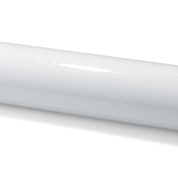 7D Carbon Fiber White High Gloss Vinyl Wrap