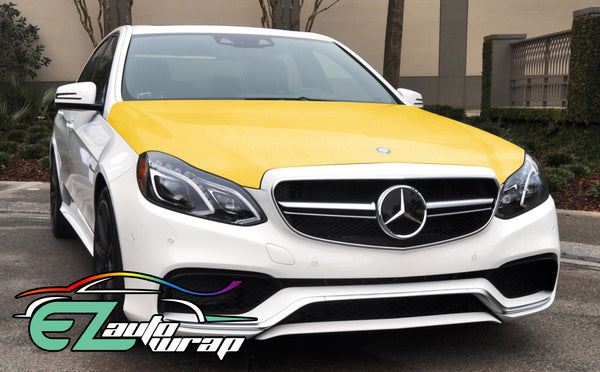 7D Carbon Fiber Yellow High Gloss Vinyl Wrap