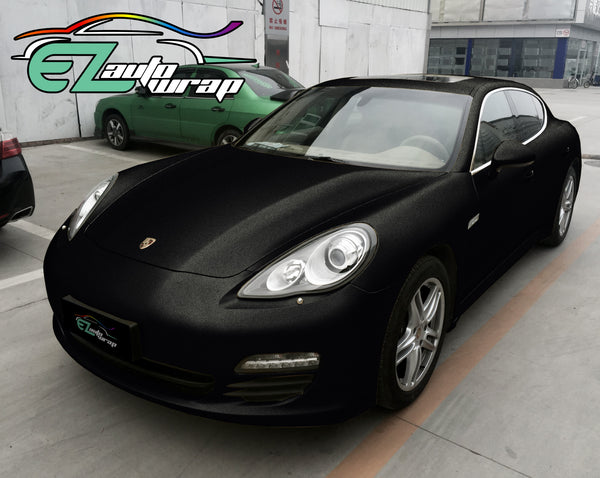 Brushed Aluminum Black Vinyl Wrap