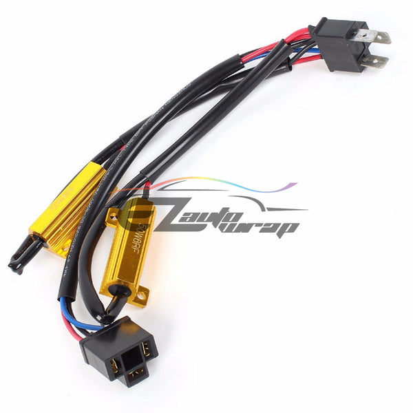 H4 HB2 9003 HID Conversion Kit Load Resistors Wiring Harness  x2