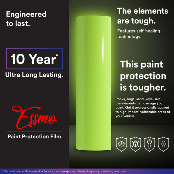 ESSMO™ PPF Paint Protection Film Gloss Apple Green Vinyl Invisible Scratches Shield Wrap DIY
